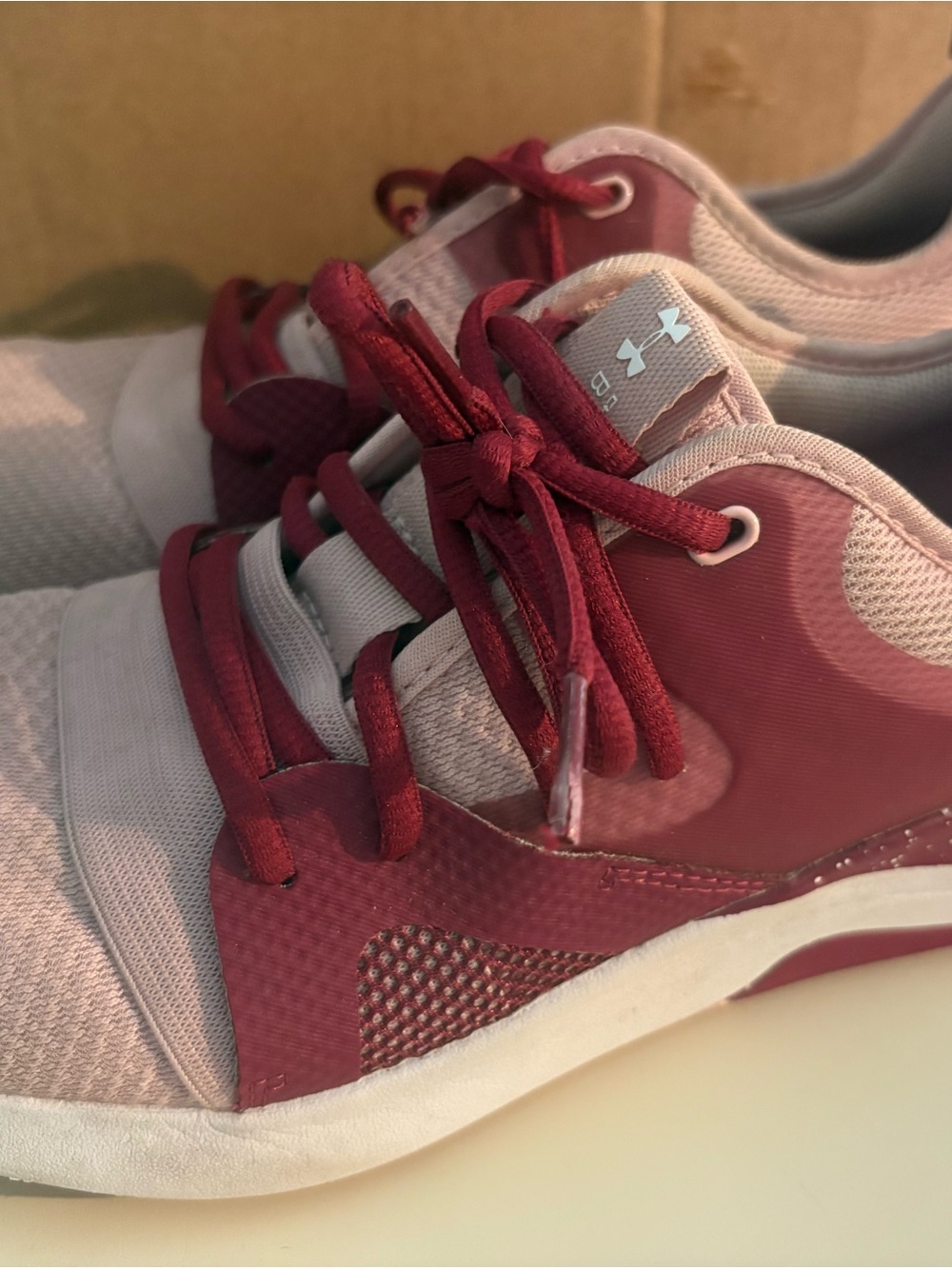 Under Armour Women’s Pink and Burgundy Training Sneakers